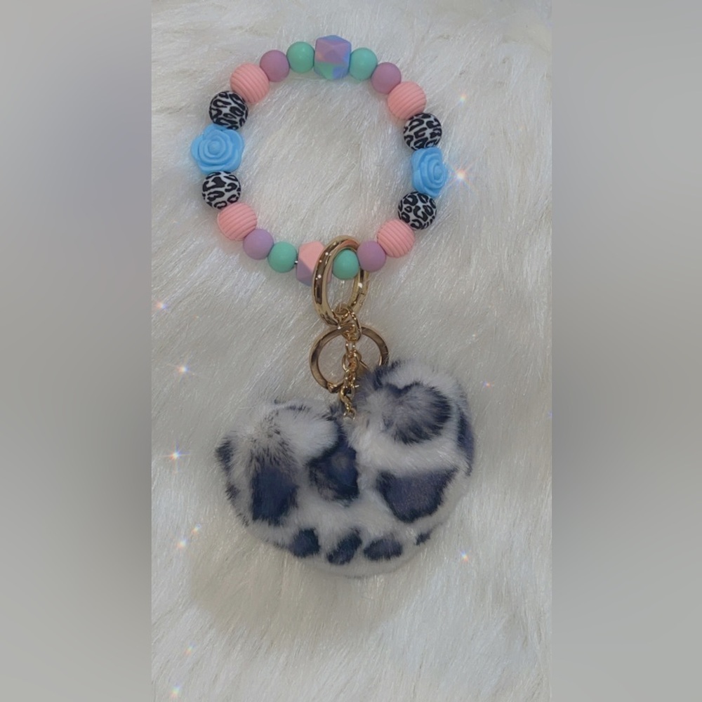 Boujee Beaded Wristlet Keychain